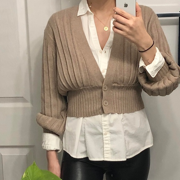 Wilfred Aritzia Thais Cardigan in Tannin - XS - Picture 5 of 6